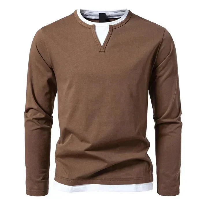 Alwin Premium Langærmet T-shirt i kæmmet bomuld